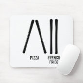 Skilehrer Pizza & Pommes frites Anleitung Mousepad (Mit Mouse)