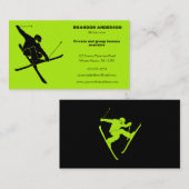 Skilehrer, Skiunterricht, Skiverleih Visitenkarte (Vorne/Hinten)