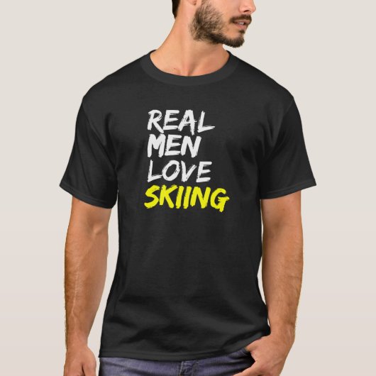 Skilehrer Sprichwort Real Liebe Skifahrer T-Shirt (Vorderseite)