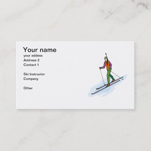 Skilehrer Visitenkarte (Vorderseite)