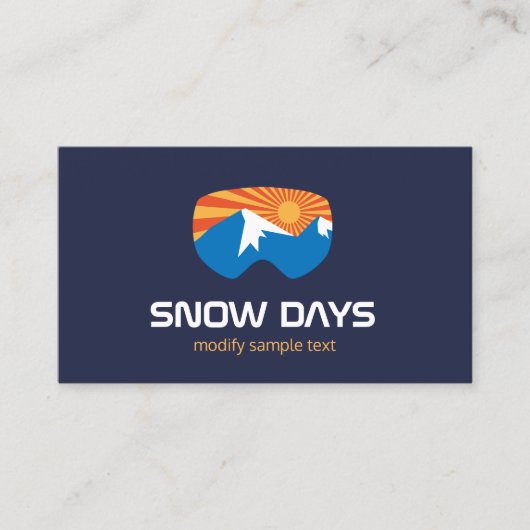 Skilehrer Visitenkarte (Vorderseite)