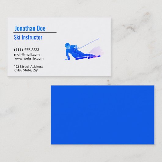 Skilehrer Visitenkarte (Vorne/Hinten)