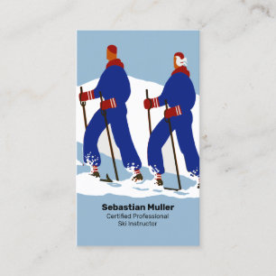 Skilehrer Visitenkarten Vorlage Visitenkarte
