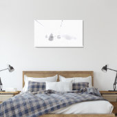 Skilift Art, Decke der Whiteout-Kabine, große Lein Leinwanddruck (Insitu (Schlafzimmer))
