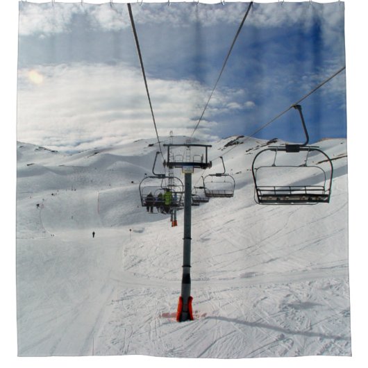 Skilift Duschvorhang (Vorderseite)