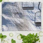 Skilift ~ entworfen von Sharon Dawn Geschirrtuch (Gefaltet)