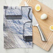 Skilift ~ entworfen von Sharon Dawn Geschirrtuch (Viertel Falte)