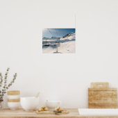 Skilift in sonniger Schneelandschaft Poster (Küche)