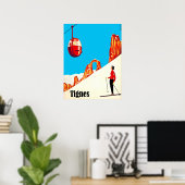 Skilift in Tignes, Frankreich Poster (Heimbüro)
