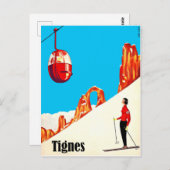 Skilift in Tignes, Frankreich Postkarte (Vorne/Hinten)
