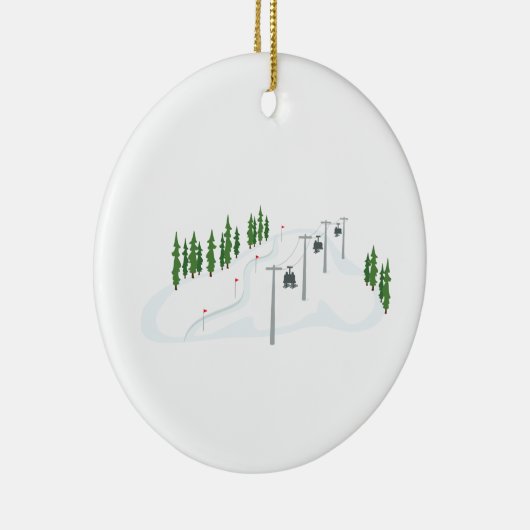 Skilift Keramik Ornament (Rechts)