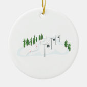 Skilift Keramik Ornament (Vorne)
