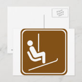 Skilift Postkarte (Vorne/Hinten)