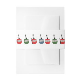 Skilift Retro-Illustration Einladungsbanderole