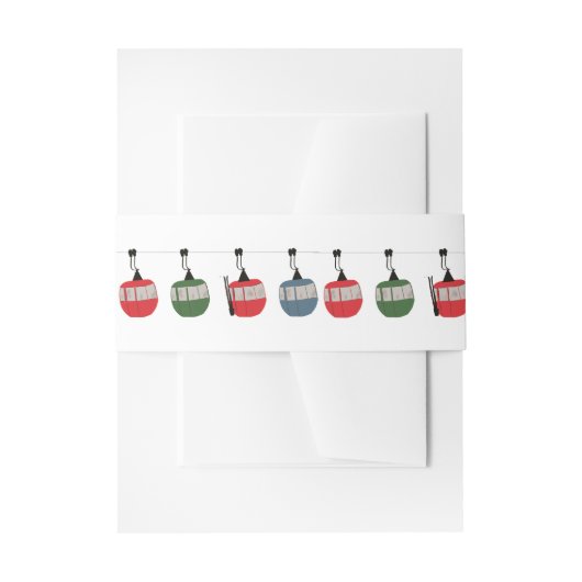 Skilift Retro-Illustration Einladungsbanderole (Vorderseite Beispiel)