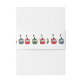 Skilift Retro-Illustration Einladungsbanderole (Rückseitenbeispiel)