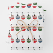 Skilift Retro-Illustration Geschenkpapier Set (Beispiel)
