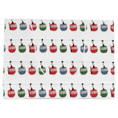 Skilift Retro-Illustration Große Geschenktüte (Rückseite)