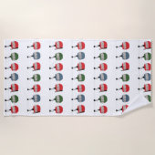 Skilift Retro-Illustration Strandtuch (Vorderseite)