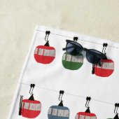 Skilift Retro-Illustration Strandtuch (Beispiel)