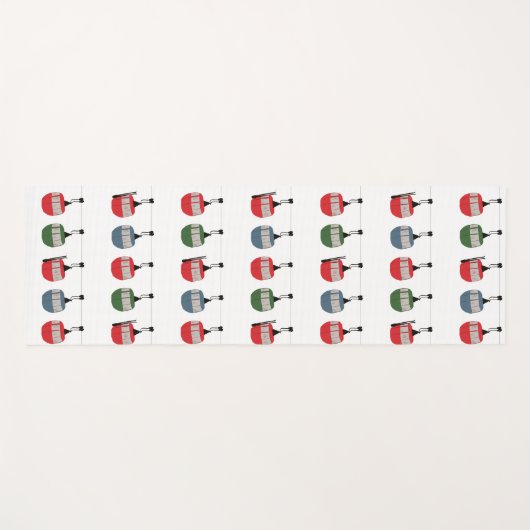 Skilift Retro-Illustration Yogamatte (Vorderseite (Horizontal))