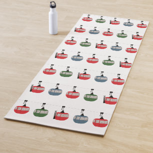Skilift Retro-Illustration Yogamatte