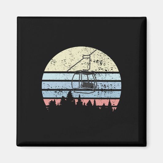 Skilift Retro Magnet (Vorne)