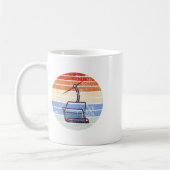 Skilift Retro Vintager Design Skier Kaffeetasse (Links)