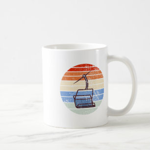 Skilift Retro Vintager Design Skier Kaffeetasse