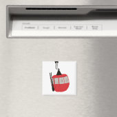 Skilift Rot Retro - Retro - Bild Magnet (In Situ (Geschirrspüler))