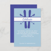 SKILIFT TICKET Bar Bat Mitzvah Party Card Einladung (Vorne/Hinten)