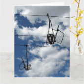 Skilift und Himmel Karte (Gelbe Blume)