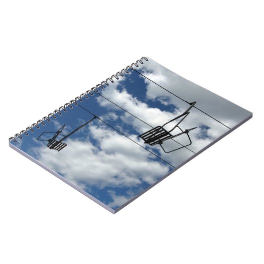 Skilift und Himmel Notizblock (Linke Seite)