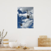 Skilift und Himmel Poster (Küche)