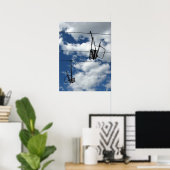 Skilift und Himmel Poster (Heimbüro)