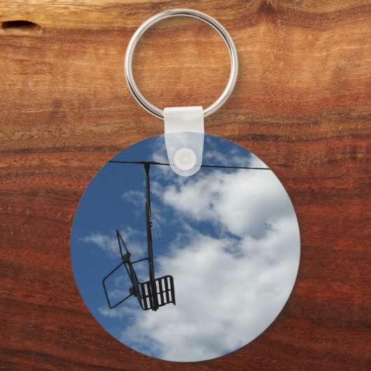 Skilift und Himmel Schlüsselanhänger (Vorderseite)