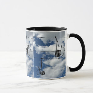 Skilift und Himmel Tasse