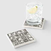 Skill Icons Steinuntersetzer (Seitenansicht)