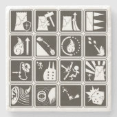 Skill Icons Steinuntersetzer (Vorderseite)