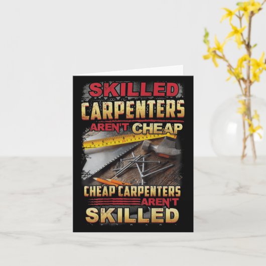 Skilled Carpenters Aren't I Can't Fix Stud On Back Karte (Gelbe Blume)