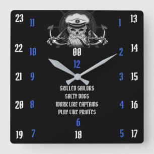 SKILLED SAILORS SALTY DOGS QUADRATISCHE WANDUHR