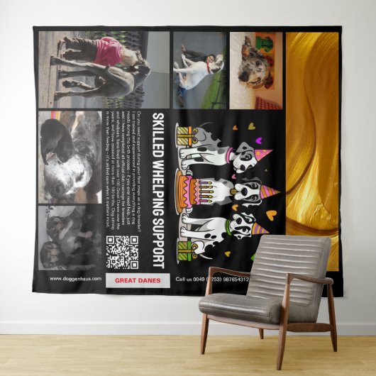 Skilled Whelping Support Wandteppich (Beispiel (Horizontal))