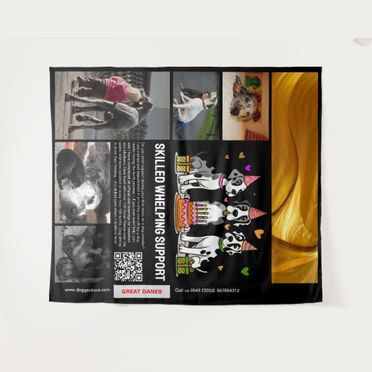 Skilled Whelping Support Wandteppich (Vorderseite (Horizontal))