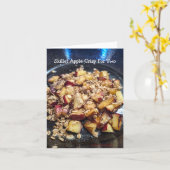 Skillet Apple Crisp Recipe Card Karte (Gelbe Blume)
