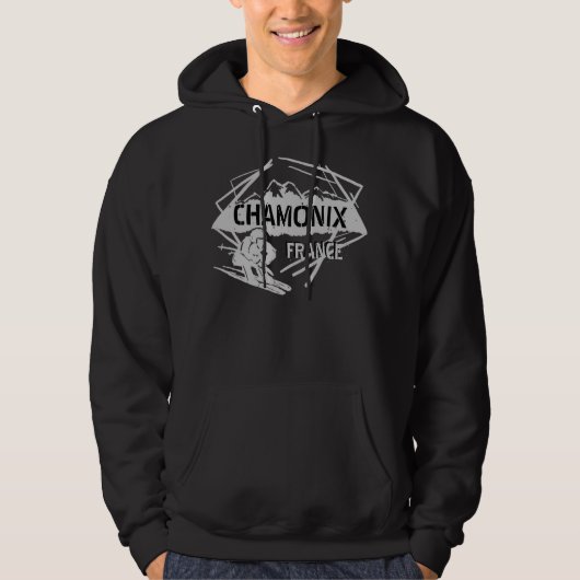 Skilogokunst-Typen Hoodie Chamonix Frankreich (Vorderseite)