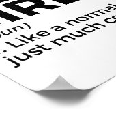 Skimädchen-Definition Lustiger Ski Poster (Ecke)