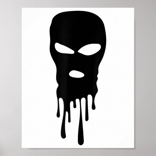 Skimaske Balaclava Bandit Maske Robber Maske Hip H Poster (Vorne)