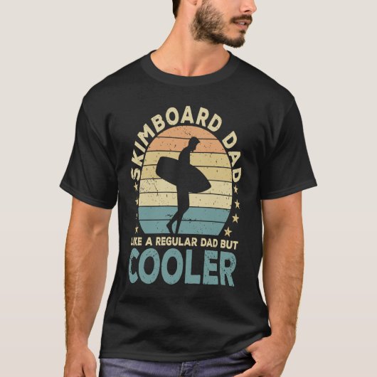 Skimboard Dad Skimboarder Skimboarding T-Shirt (Vorderseite)
