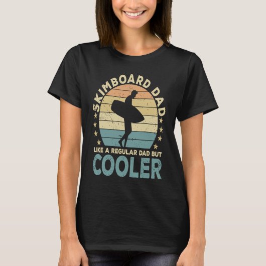 Skimboard Dad Skimboarder  Skimboarding T-Shirt (Vorderseite)