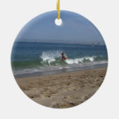 Skimboarder Erfolg Keramik Ornament (Hinten)